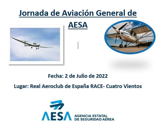 Jornada de Aviación General de AESA el próximo 2 de julio con la participación de todo el sector